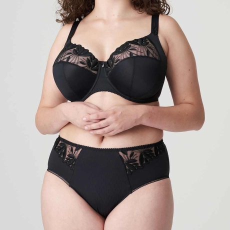 PrimaDonna Orlando Bra and Brief in charcoal 0163155 and 0563151