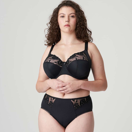 PrimaDonna Orlando Bra and Brief in charcoal 0163155 and 0563151