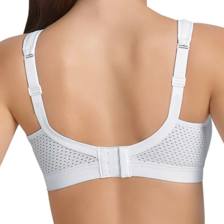 Backview of Anita Active Momentum Maximum Support Soft Cup Sports Bra in white 5529