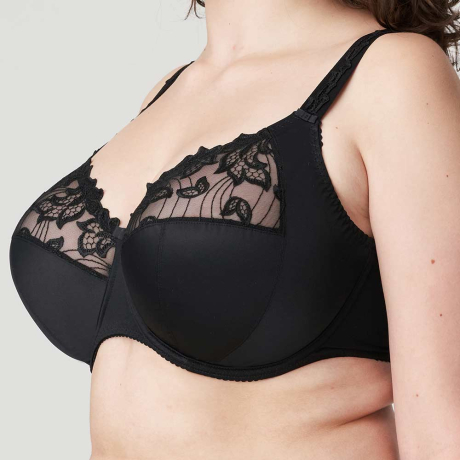 Sideview of PrimaDonna Deauville Bra in black 0161815