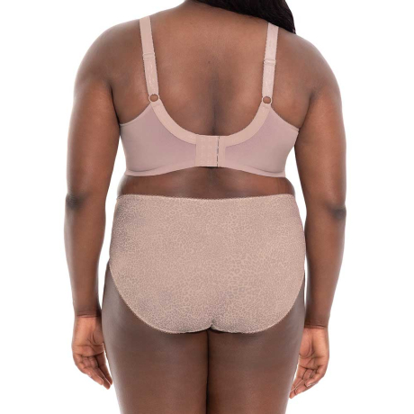 Backview of Goddess Kayla Bra and Briefs in taupe leo GD6164 and GD6168