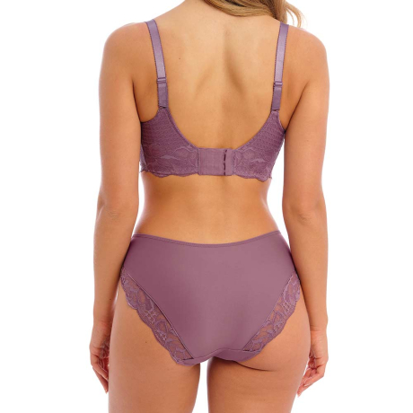 Backview of Fantasie Reflect Bra and brief in heather FL101801 and FL101850