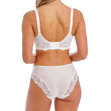Backview of Fantasie Reflect Bra and Briefs in white FL101801 and FL101850