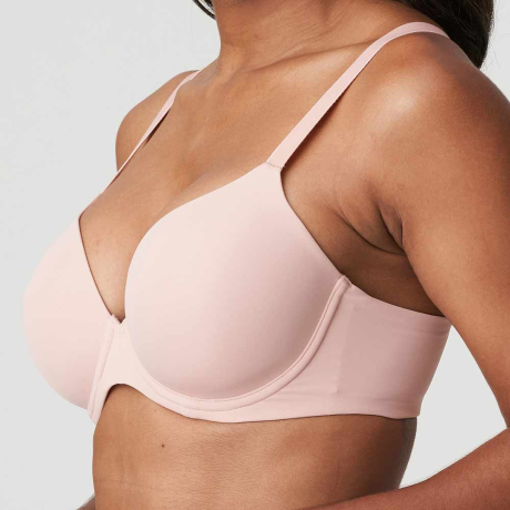 Sideview of PrimaDonna Figuras Spacer Seamless Full Cup Underwired bra in powder rose 0163256 