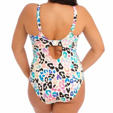 Backview of Elomi Swim Party Bay Swimsuit in multi ES801444