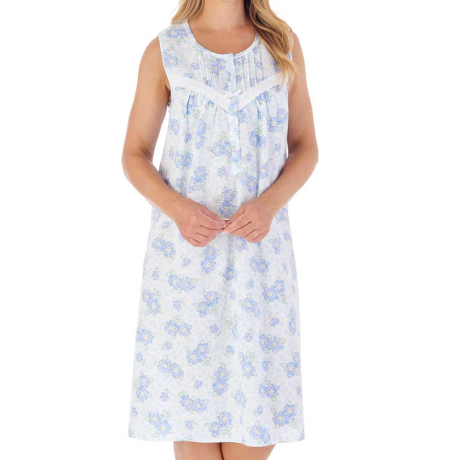 Wild Rose Build Up Shoulders Cotton 42 inch Nightdress