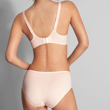 Backview of Empreinte Agathe Bra and Briefs in rose des sables 08204 and 05204
