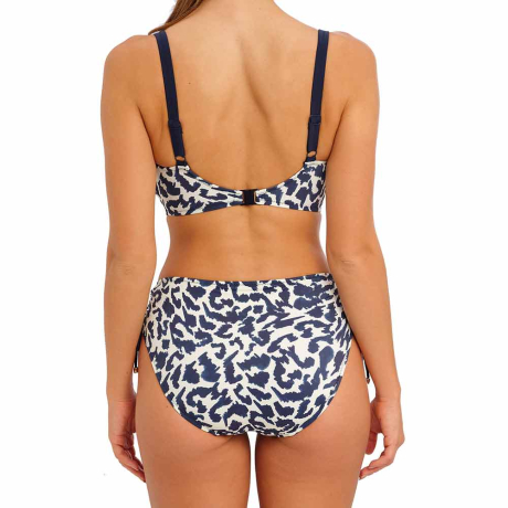 Backview of Fantasie Swim Hope Bay Bikini Top and Briefs in french navy FS504005 and FS504072