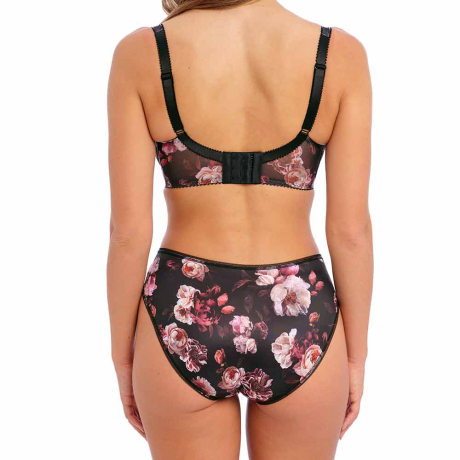 Backview of Fantasie Pippa Bra and Briefs in black FL100701 and FL100750