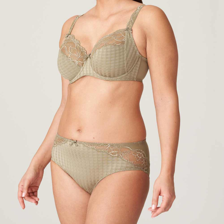 Sideview of Primadonna Madison Bra and Briefs in golden olive 0162121 and 0562126