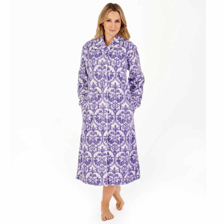 Slenderella Housecoat in purple HC04331