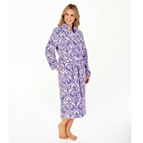 Slenderella Housecoat in purple HC04332
