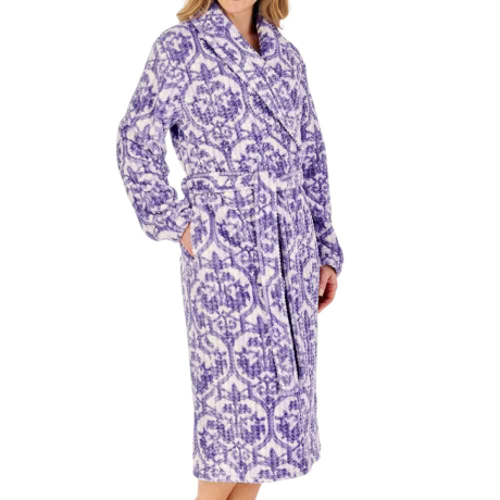 Slenderella Housecoat in purple HC04332