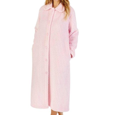 Slenderella Housecoat in pink HC02316