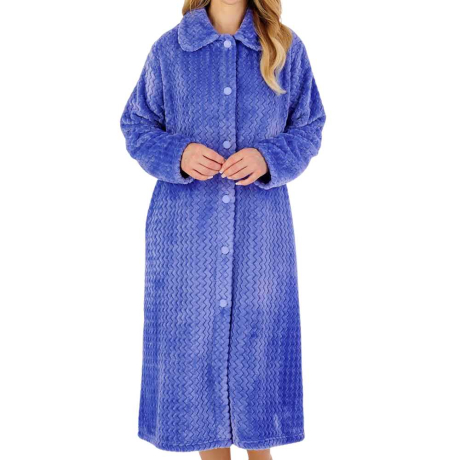 Slenderella Housecoat in bright blue HC02316