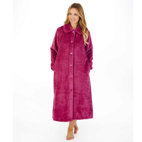 Slenderella Housecoat in raspberry HC02316