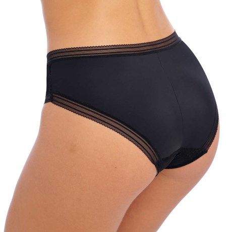 Sideview of Fantasie Fusion Lace Briefs in black FL102350
