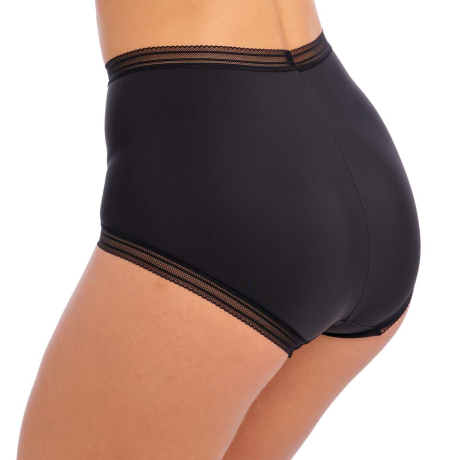 Sideview of Fantasie Fusion Lace Briefs in black FL102352