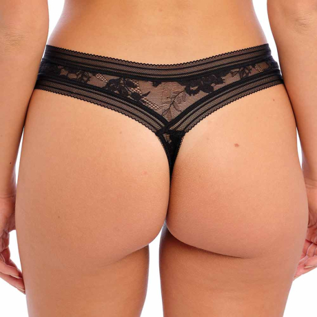Backview of Fantasie Fusion Lace Briefs in black FL102371