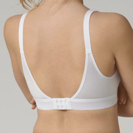 Backview of Triumph Tri-Action Workout Bra in white WO