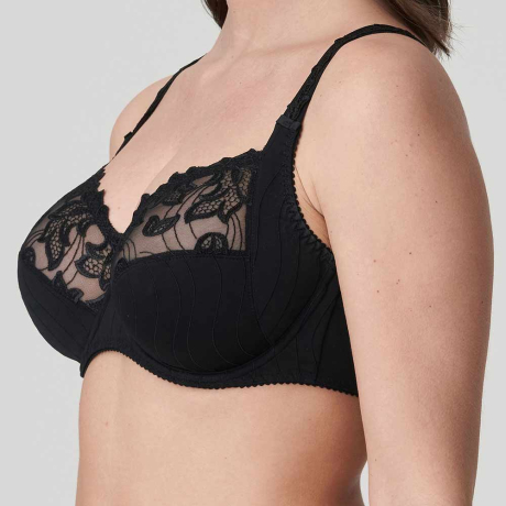 Sideview of PrimaDonna Deauville Bra in black 0161811