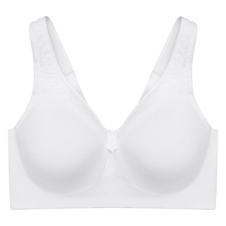 Valbonne Comfort Lace Bra Non-Wired White Size 40C New with Tag UK
