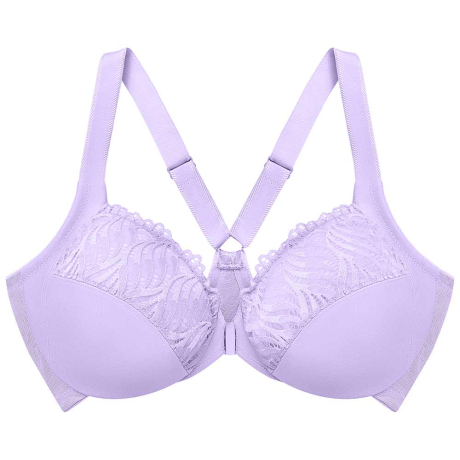 TJSKLCV Front Fastening Bras for Women UK, Plus Size Women's Sexy Lace  Printed Bra Without Steel Ring for Comfort, Wireless Underwear Front Closure  Sports Bra for Women (A-Beige, 36) : : Fashion