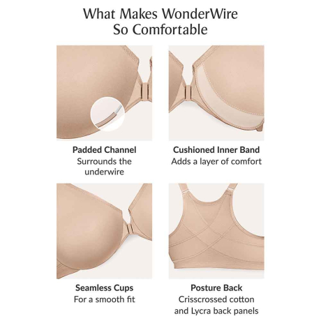 Features of Glamorise Bra in cafe 9265