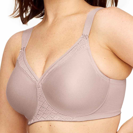 Sideview of Glamorise Magic Lift Bra in taupe 1080
