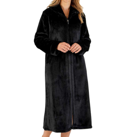 Slenderella Housecoat in black HC4340