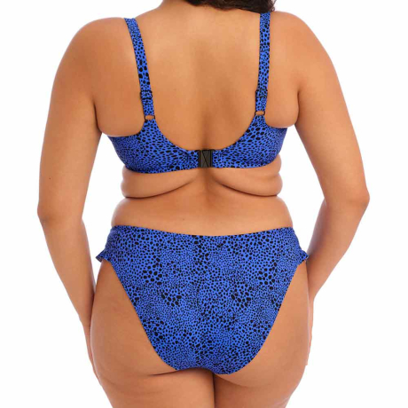 Backview of Elomi Swim Pebble Cove Bikini Top and Briefs in blue ES801102 and ES801185