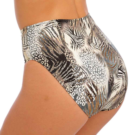 Sideview of Fantasie Swim Seraya Sands Bikini Briefs in monochrome FS503778