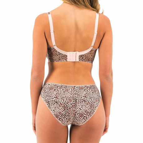 Backview of Fantasie Lindsey Bra and Briefs in leopard FL102501 and FL102550