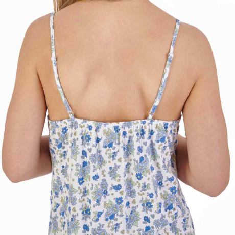 Backview of Slenderella Nightdress in blue ND05106