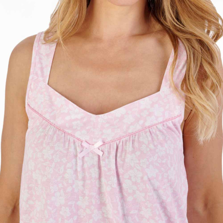 Close up of Slenderella Nightdress in pink ND05102