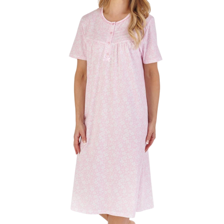 Edelweiss Short Sleeve Cotton Jersey 42 Inch Nightdress