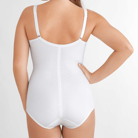 Backview of Felina Moments Soft Cup Body in white 5019