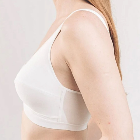 Sideview of Royce Comfi Bra in white 2021