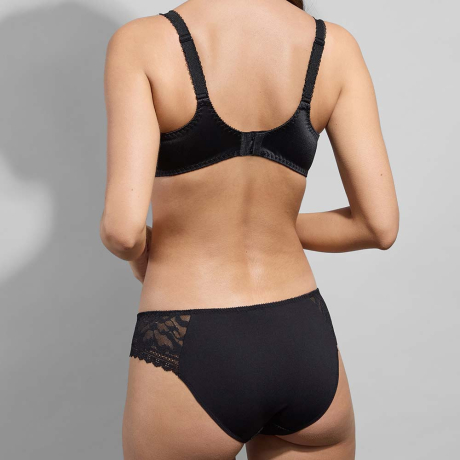 Backview of Empreinte Leia Bra and Briefs in black 07224 and 03224