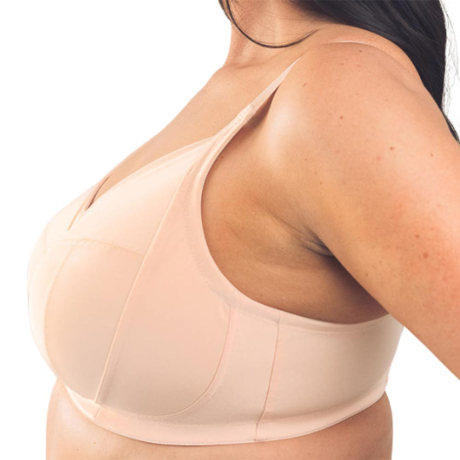 Sideview of Royce Cara Non Wired Bra in blush 1461