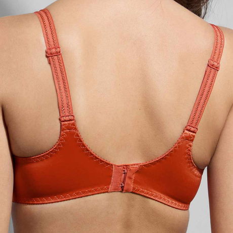 Backview of Empreinte Paola Bra in terracotta 07226