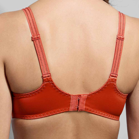 Backview of Empreinte Paola Bra in terracotta 08226