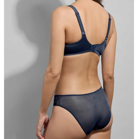 Backview of Empreinte Paola Bra and Briefs in blue venise 07226 and 03226