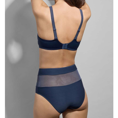 Backview of Empreinte Paola Bra and Briefs in blue venise 05226 and 08226