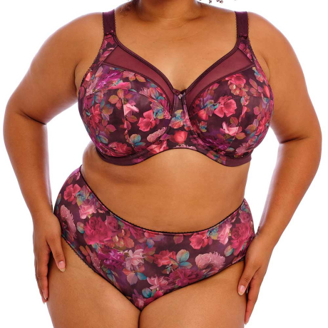 Goddess Kayla Bra and Briefs in Plum Rose GD6162 and GD6168