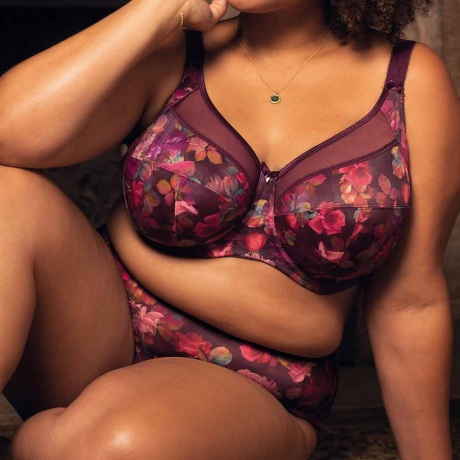 Goddess Kayla Bra and Briefs in Plum Rose GD6162 and GD6168