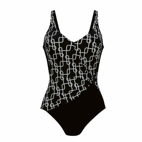 Anita Luella Swimsuit in black/white 7339