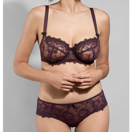 Empreinte Louise Bra and Briefs in cassis 08184 and 02184