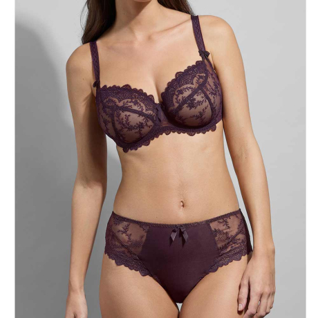 Empreinte Louise Bra and Briefs in cassis 08184 and 05184