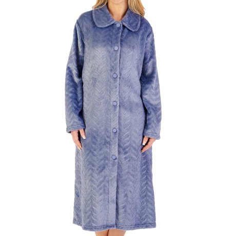 Slenderella Herringbone Housecoat in Grey HC06316